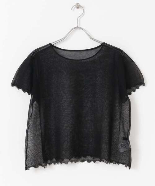 KBF+(ケービーエフプラス)の「KBF+ シアーダメージニット(ニット/セーター・レディース・ベージュ/グリーン系その他/ブラック・ONE)」の20枚目の写真