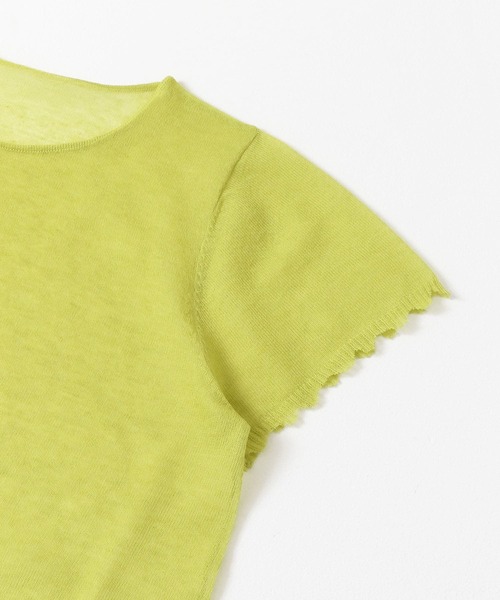 KBF+(ケービーエフプラス)の「KBF+ シアーダメージニット(ニット/セーター・レディース・ベージュ/グリーン系その他/ブラック・ONE)」の14枚目の写真