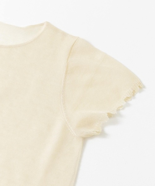 KBF+(ケービーエフプラス)の「KBF+ シアーダメージニット(ニット/セーター・レディース・ベージュ/グリーン系その他/ブラック・ONE)」の10枚目の写真