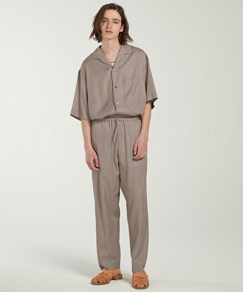 LIDNM（リドム）の「CUPRO RELAX OPEN COLLAR（シャツ/ブラウス・メンズ・ベージュ/ブラウン/グレー・MEDIUM/LARGE）」の9枚目の写真