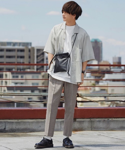 LIDNM（リドム）の「CUPRO RELAX OPEN COLLAR（シャツ/ブラウス・メンズ・ベージュ/ブラウン/グレー・MEDIUM/LARGE）」の14枚目の写真