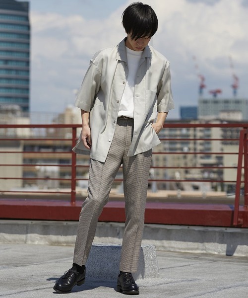 LIDNM（リドム）の「CUPRO RELAX OPEN COLLAR（シャツ/ブラウス・メンズ・ベージュ/ブラウン/グレー・MEDIUM/LARGE）」の17枚目の写真