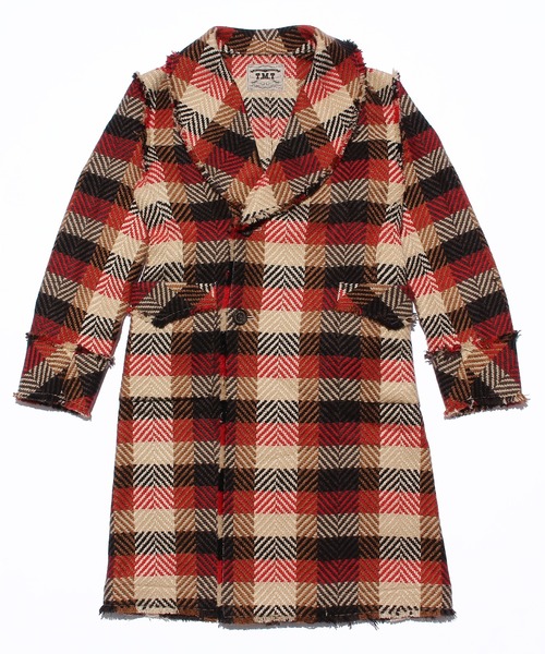 TMT（ティーエムティー）の「TMT ORIGINAL WOOL PLAID SHAWL COLLAR COAT（その他アウター・メンズ・ブラウン/トリコロール・SMALL/MEDIUM/LARGE/X-LARGE）」の19枚目の写真