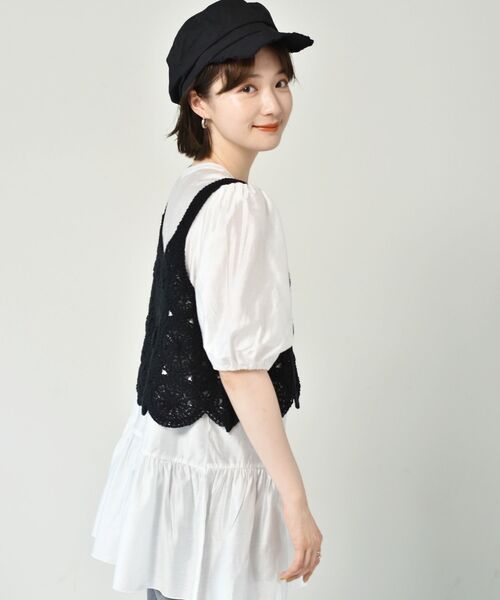 RETRO GIRL（レトロガール）の「【セットアイテム】ビスチェSET2WAYブラウス（シャツ/ブラウス・レディース・ブラック/オフホワイト/グリーン・FREE）」の5枚目の写真