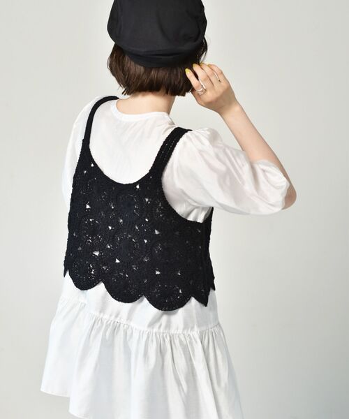 RETRO GIRL（レトロガール）の「【セットアイテム】ビスチェSET2WAYブラウス（シャツ/ブラウス・レディース・ブラック/オフホワイト/グリーン・FREE）」の6枚目の写真