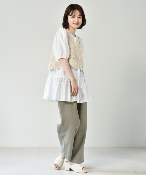 RETRO GIRL（レトロガール）の「【セットアイテム】ビスチェSET2WAYブラウス（シャツ/ブラウス・レディース・ブラック/オフホワイト/グリーン・FREE）」の8枚目の写真