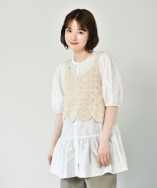 RETRO GIRL（レトロガール）の「【セットアイテム】ビスチェSET2WAYブラウス（シャツ/ブラウス・レディース・ブラック/オフホワイト/グリーン・FREE）」の13枚目の写真