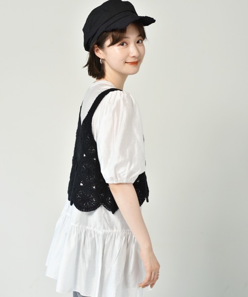 RETRO GIRL（レトロガール）の「【セットアイテム】ビスチェSET2WAYブラウス（シャツ/ブラウス・レディース・ブラック/オフホワイト/グリーン・FREE）」の15枚目の写真