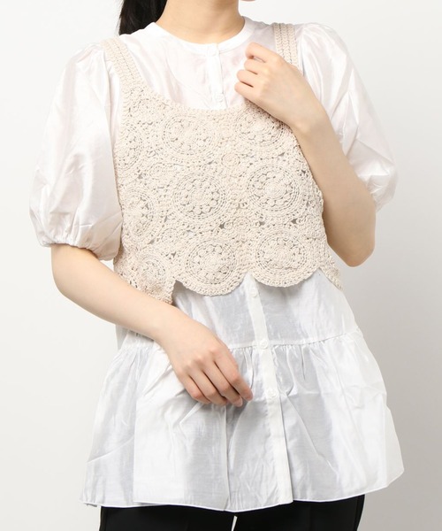 RETRO GIRL（レトロガール）の「【セットアイテム】ビスチェSET2WAYブラウス（シャツ/ブラウス・レディース・ブラック/オフホワイト/グリーン・FREE）」の21枚目の写真