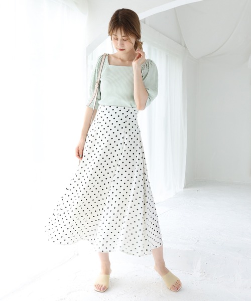 one after another NICE CLAUP（ワンアフターアナザーナイスクラップ）の「バックレースアップテレコトップス（Tシャツ/カットソー・レディース・ブラック/ベージュ/オフホワイト/ミント・FREE）」の8枚目の写真