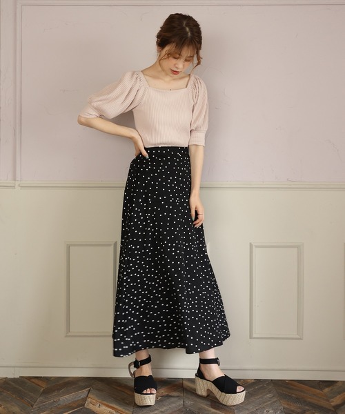 one after another NICE CLAUP（ワンアフターアナザーナイスクラップ）の「バックレースアップテレコトップス（Tシャツ/カットソー・レディース・ブラック/ベージュ/オフホワイト/ミント・FREE）」の20枚目の写真