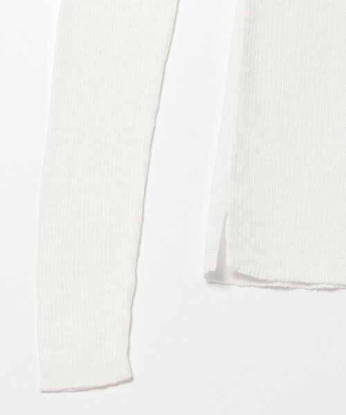 BEAMS LIGHTS(ビームスライツ)の「BEAMS LIGHTS / リネン 14ゲージ リブ クルーネック ロングスリーブ ニット(ニット/セーター・レディース・ホワイト/ライトブルー/ブラック・ONE SIZE)」の17枚目の写真