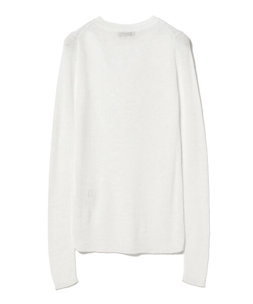 BEAMS LIGHTS(ビームスライツ)の「BEAMS LIGHTS / リネン 14ゲージ リブ クルーネック ロングスリーブ ニット(ニット/セーター・レディース・ホワイト/ライトブルー/ブラック・ONE SIZE)」の18枚目の写真