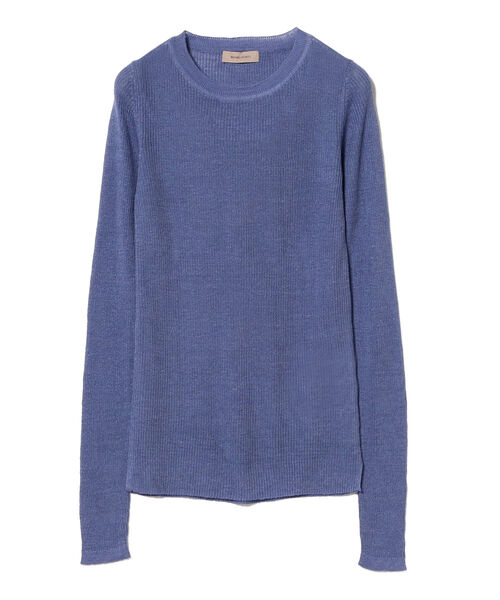 BEAMS LIGHTS(ビームスライツ)の「BEAMS LIGHTS / リネン 14ゲージ リブ クルーネック ロングスリーブ ニット(ニット/セーター・レディース・ホワイト/ライトブルー/ブラック・ONE SIZE)」の22枚目の写真