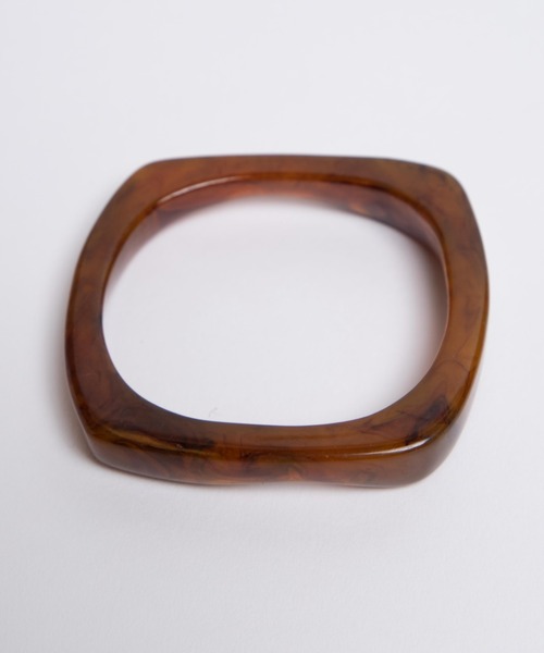 WEGO（ウィゴー）の「WEGO/【2点セット】ウッドアクリルバングル（バングル/リストバンド・レディース・ブラウン/ナチュラル・FREE）」の3枚目の写真