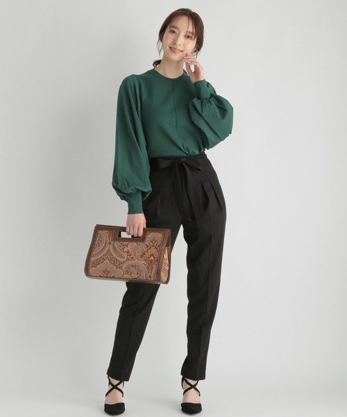 Andemiu(アンデミュウ)の「タックテーパードパンツ958547(その他パンツ・レディース・ブラック/ベージュ/ピンク・SMALL/MEDIUM)」の5枚目の写真