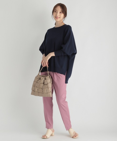 Andemiu(アンデミュウ)の「タックテーパードパンツ958547(その他パンツ・レディース・ブラック/ベージュ/ピンク・SMALL/MEDIUM)」の7枚目の写真