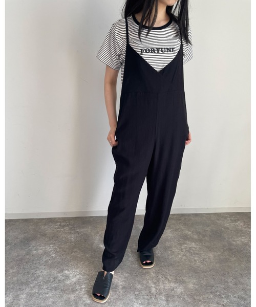 MLI'A（エムリア）の「楊柳キャミサロペット（サロペット/オーバーオール・レディース・ブラック/モカ・M）」の17枚目の写真