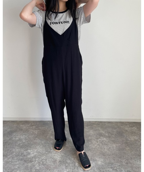 MLI'A（エムリア）の「楊柳キャミサロペット（サロペット/オーバーオール・レディース・ブラック/モカ・M）」の15枚目の写真