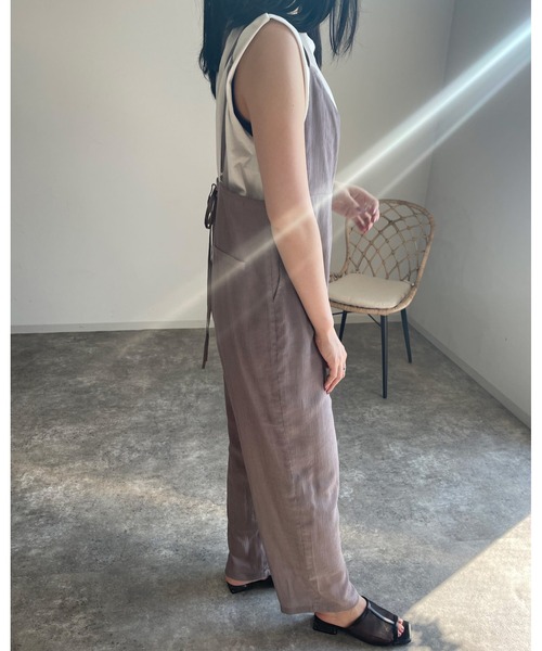 MLI'A（エムリア）の「楊柳キャミサロペット（サロペット/オーバーオール・レディース・ブラック/モカ・M）」の14枚目の写真