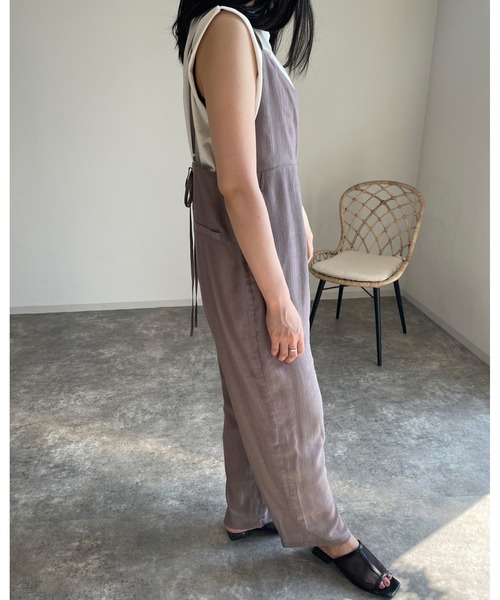 MLI'A（エムリア）の「楊柳キャミサロペット（サロペット/オーバーオール・レディース・ブラック/モカ・M）」の16枚目の写真