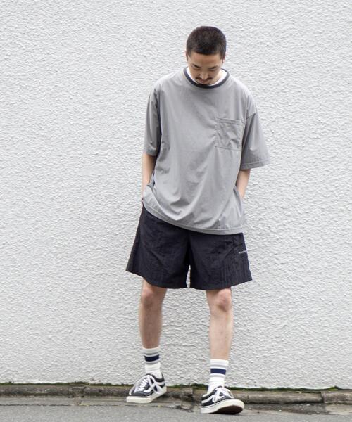 coen（コーエン）の「ストレッチナイロンクルーネックTシャツ（Tシャツ/カットソー・メンズ・ブラック/グレー/オリーブ・SMALL/MEDIUM/LARGE/X-LARGE）」の9枚目の写真