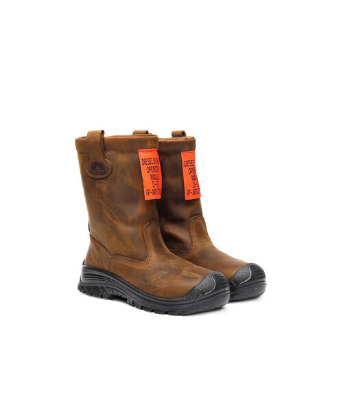 DIESEL（ディーゼル）の「メンズ トリートメントレザー ワークブーツ（ブーツ・メンズ・ダークブラウン・44/40/41/42/43）」の5枚目の写真