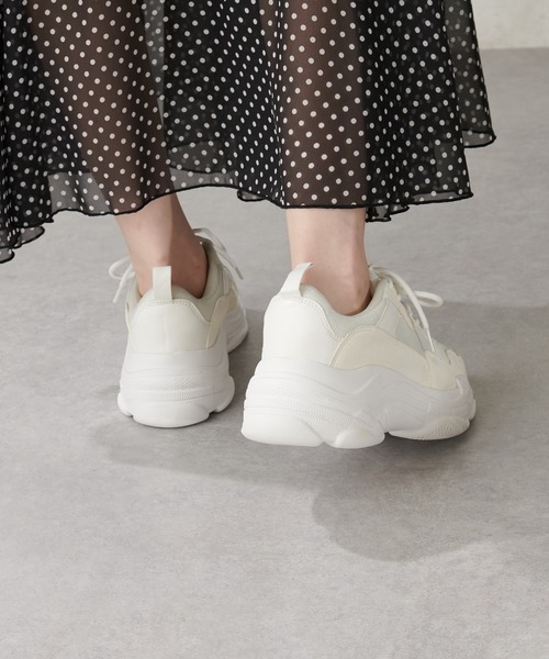 DISCOAT（ディスコート）の「チャンキースニーカー（スニーカー・レディース・ベージュ/オフホワイト/グレー/ライトベージュ・MEDIUM/LARGE）」の8枚目の写真