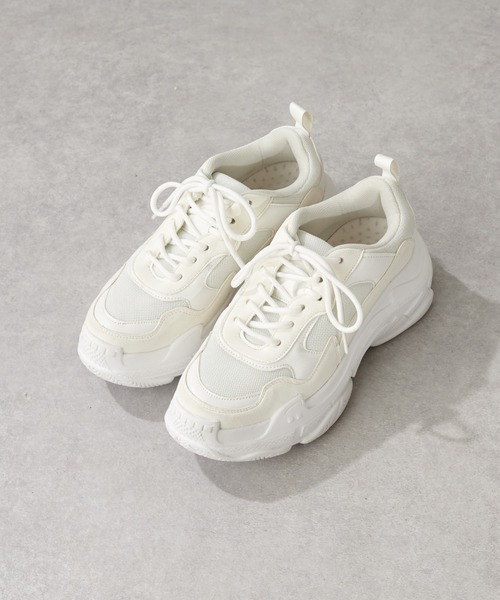 DISCOAT（ディスコート）の「チャンキースニーカー（スニーカー・レディース・ベージュ/オフホワイト/グレー/ライトベージュ・MEDIUM/LARGE）」の21枚目の写真