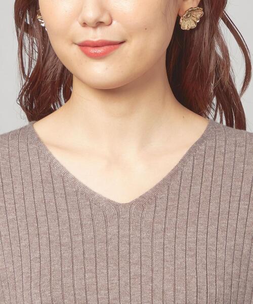 closet story（クローゼットストーリー）の「＜closet story（クロ－ゼットストーリー）＞ リブサック Vネック ワンピース -ウォッシャブル-（ワンピース・レディース・ベージュ/ブラック/シャーベット・FREE）」の7枚目の写真