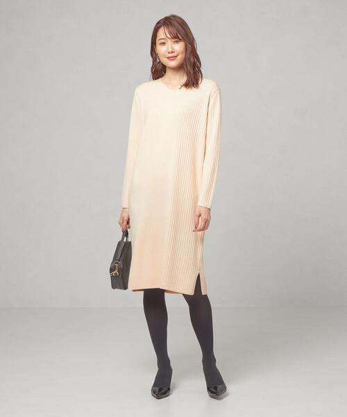 closet story（クローゼットストーリー）の「＜closet story（クロ－ゼットストーリー）＞ リブサック Vネック ワンピース -ウォッシャブル-（ワンピース・レディース・ベージュ/ブラック/シャーベット・FREE）」の18枚目の写真