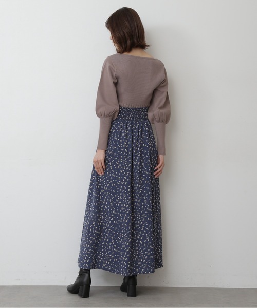 FREE'S MART(フリーズマート)の「【Sシリーズ対応】◆レトロフラワーマキシスカート(スカート・レディース・ブルー/ホワイト系その他/ブラック系その他・SMALL/MEDIUM)」の6枚目の写真