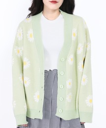 マーガレットパターンカーディガン