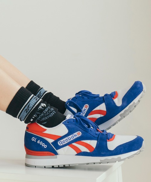 Reebok(リーボック)の「GL 6000 / GL 6000 Shoes(スニーカー・メンズ・ホワイト×ブルー/グレー系その他/コバルトブルー/ブルーグレー/ライトグレー/オフホワイト・23.5cm/24.5cm/25.5cm/26.5cm/27.5cm/28.5cm/23.0cm/24.0cm/25.0cm/26.0cm/27.0cm/28.0cm/29.0cm/22.5cm)」の6枚目の写真