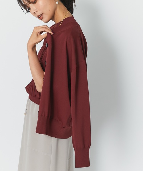 RIVE DROITE（リヴドロワ）の「首元をすっきりと魅せるVネック　クールタッチUVVネックカーディガン（カーディガン/ボレロ・レディース・ネイビー/ボルドー/ベージュ系その他・FREE）」の19枚目の写真