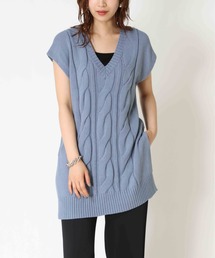 Jines | ケーブル編み前後2wayニットベスト(ニット/セーター)