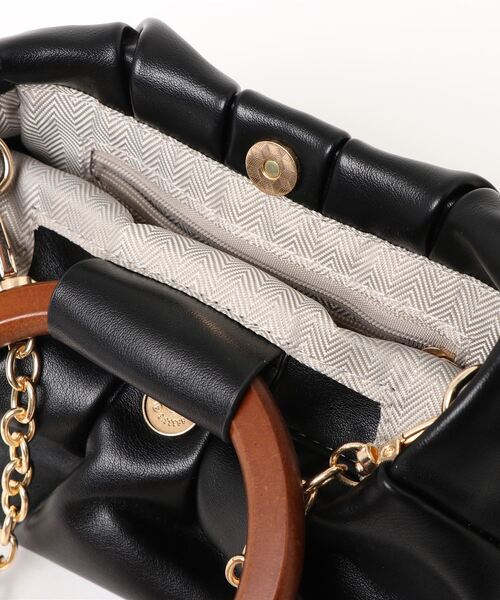 yuue' ( wear )（ユーイ）の「2wayレザーハンドバッグ（ハンドバッグ・レディース・ブラック/オフホワイト/イエロー・FREE）」の12枚目の写真