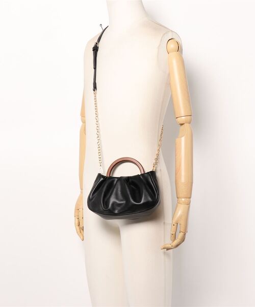 yuue' ( wear )（ユーイ）の「2wayレザーハンドバッグ（ハンドバッグ・レディース・ブラック/オフホワイト/イエロー・FREE）」の14枚目の写真