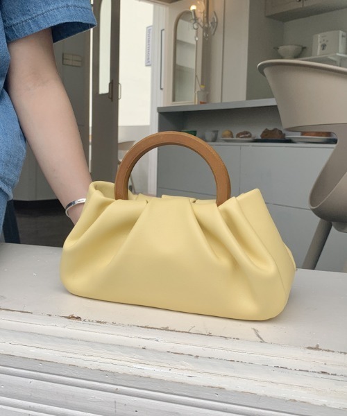 yuue' ( wear )（ユーイ）の「2wayレザーハンドバッグ（ハンドバッグ・レディース・ブラック/オフホワイト/イエロー・FREE）」の3枚目の写真