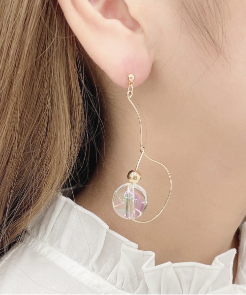 apres jour（アプレジュール）の「【apres jour×ARIAZ】クリアボールピアス（ピアス（両耳用）・レディース・シルバー/ゴールド・FREE）」の2枚目の写真