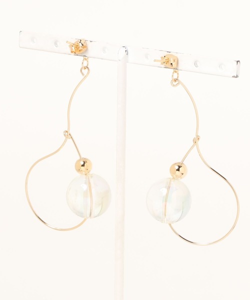 apres jour（アプレジュール）の「【apres jour×ARIAZ】クリアボールピアス（ピアス（両耳用）・レディース・シルバー/ゴールド・FREE）」の3枚目の写真