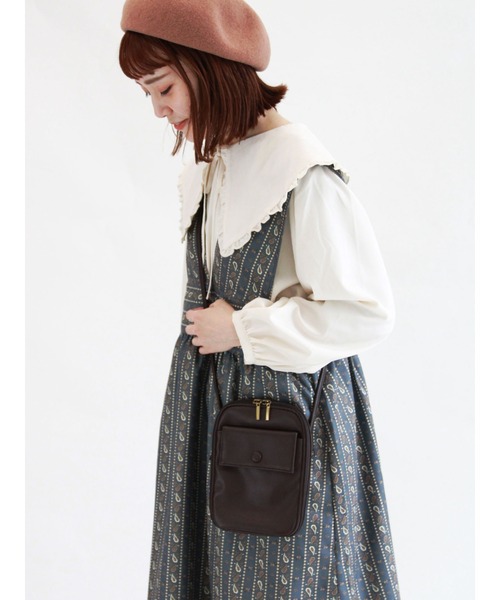 ehka sopo（エヘカソポ）の「フラップモバイルショルダー（ショルダーバッグ・レディース・ベージュ/ブラウン/ピンク・ﾌﾘ-）」の2枚目の写真