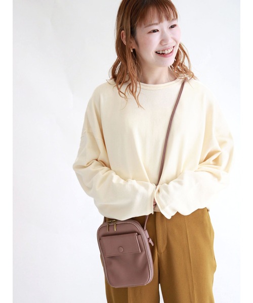 ehka sopo（エヘカソポ）の「フラップモバイルショルダー（ショルダーバッグ・レディース・ベージュ/ブラウン/ピンク・ﾌﾘ-）」の3枚目の写真