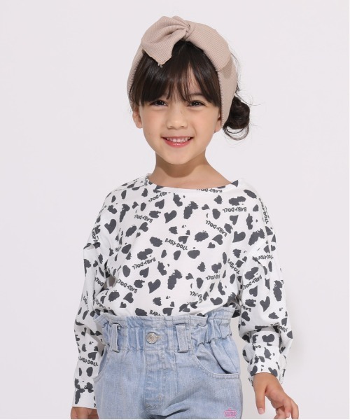 BABYDOLL（ベビードール）の「ダルメシアン柄ロンT 5547K（Tシャツ/カットソー・キッズ・ホワイト/オフホワイト・120cm/140cm/110cm/80ｃｍ/90cm/130cm/100cm）」の2枚目の写真