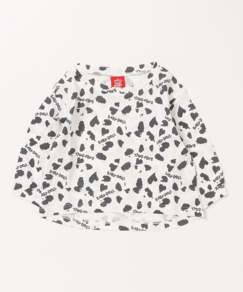 BABYDOLL（ベビードール）の「ダルメシアン柄ロンT 5547K（Tシャツ/カットソー・キッズ・ホワイト/オフホワイト・120cm/140cm/110cm/80ｃｍ/90cm/130cm/100cm）」の4枚目の写真