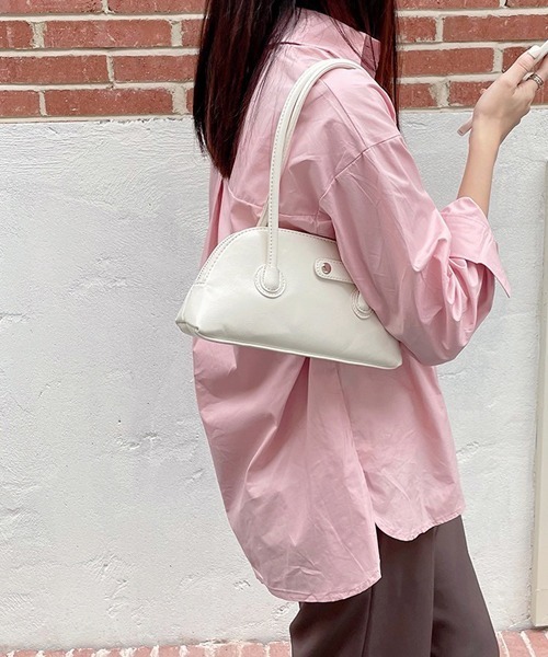 Chaco closet(チャコ クローゼット)の「カラーミニボストンバッグ(ボストンバッグ・レディース・グリーン/ピンク/ブラック/アイボリー/サックスブルー・FREE)」の2枚目の写真