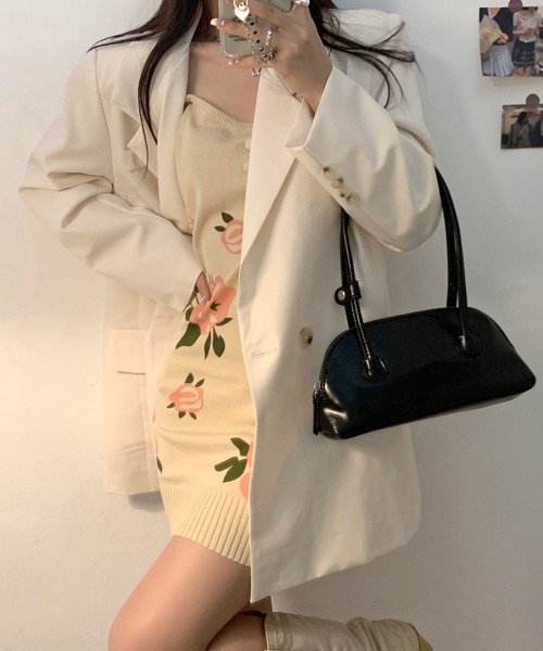 Chaco closet(チャコ クローゼット)の「カラーミニボストンバッグ(ボストンバッグ・レディース・グリーン/ピンク/ブラック/アイボリー/サックスブルー・FREE)」の15枚目の写真