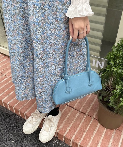 Chaco closet(チャコ クローゼット)の「カラーミニボストンバッグ(ボストンバッグ・レディース・グリーン/ピンク/ブラック/アイボリー/サックスブルー・FREE)」の7枚目の写真