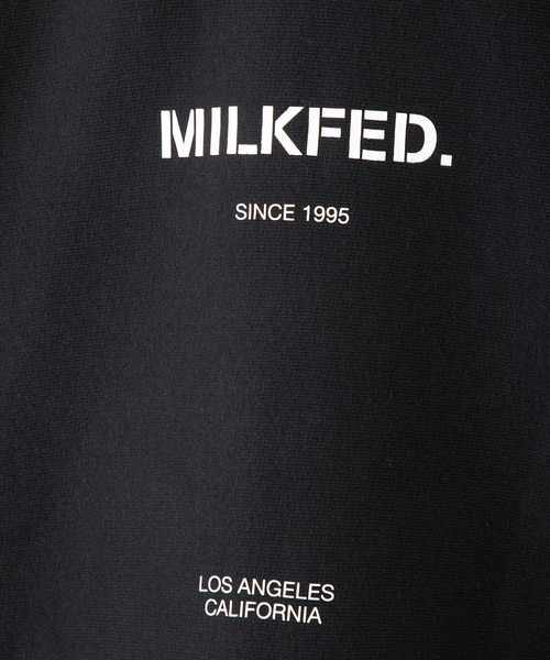 MILKFED.(ミルクフェド)の「MILKFED x CHAMPION RAGLAN SWEAT HOODIE(パーカー・レディース・ブラック/オフホワイト/ベージュ/ライトグリーン/ブラウン/ネイビー・S/M)」の20枚目の写真