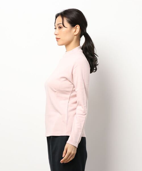 MATCH&more（マッチアンドモア）の「日本製 なめらかタッチ モックネック長袖Ｔシャツ（Tシャツ/カットソー・レディース・ライトグリーン/オフホワイト/ライトパープル/イエロー/ライトブルー/ブルー/ライトグレー/ピンク・MEDIUM/LARGE）」の10枚目の写真